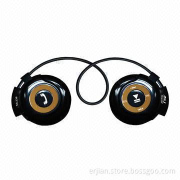 Walkie talkie wireless headset, MP3 player with TF card slot/FM radio, hand-free for mobile phone